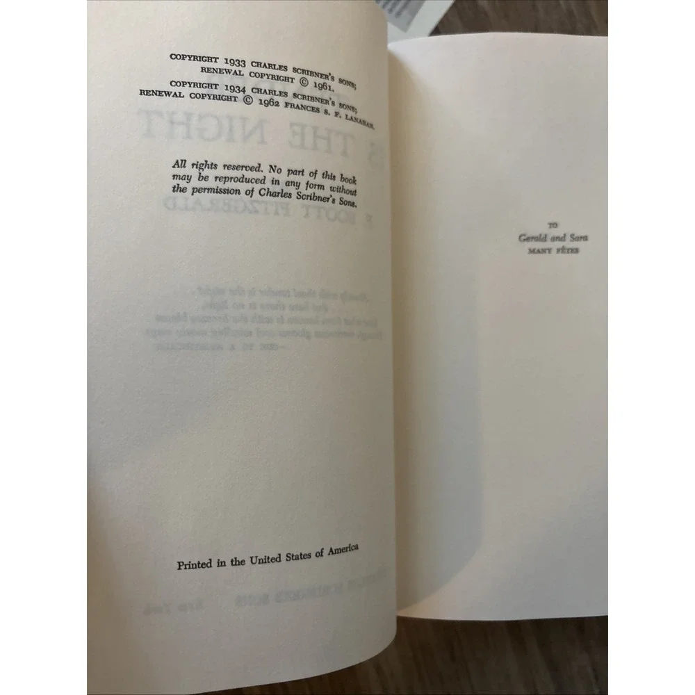 F. SCOTT FITZGERALD 3 Book Lot, F. Scott Fitzgerald, Scribner's Sons, NY